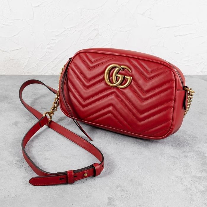 GUCCI MARMONT CAMERA velluto Bag Rosso EUR 850,00 - PicClick IT