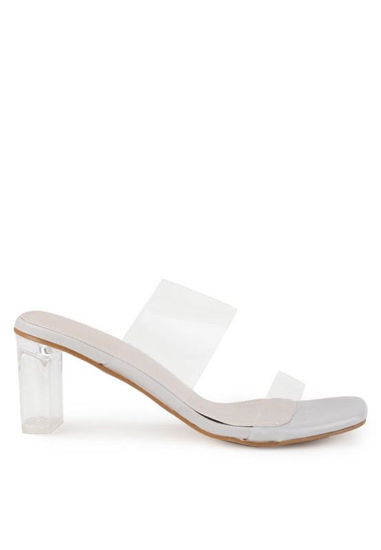 clear strap platform heels