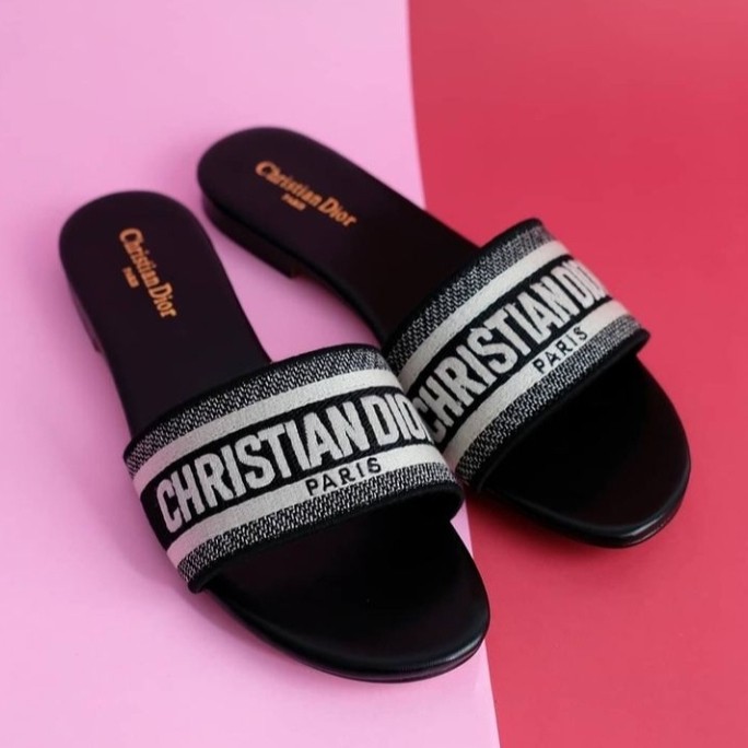 dior flat slippers