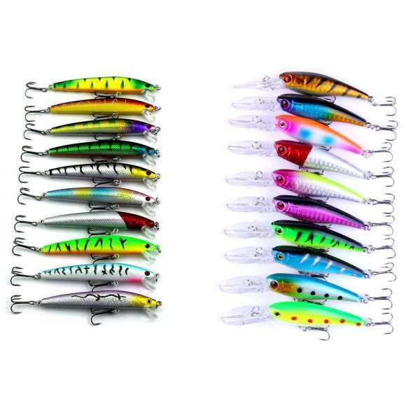 Velishy Fishing Accessories Box For Fish Lure Bait Hooks Daftar Source · 20 Minnow BASS Fish