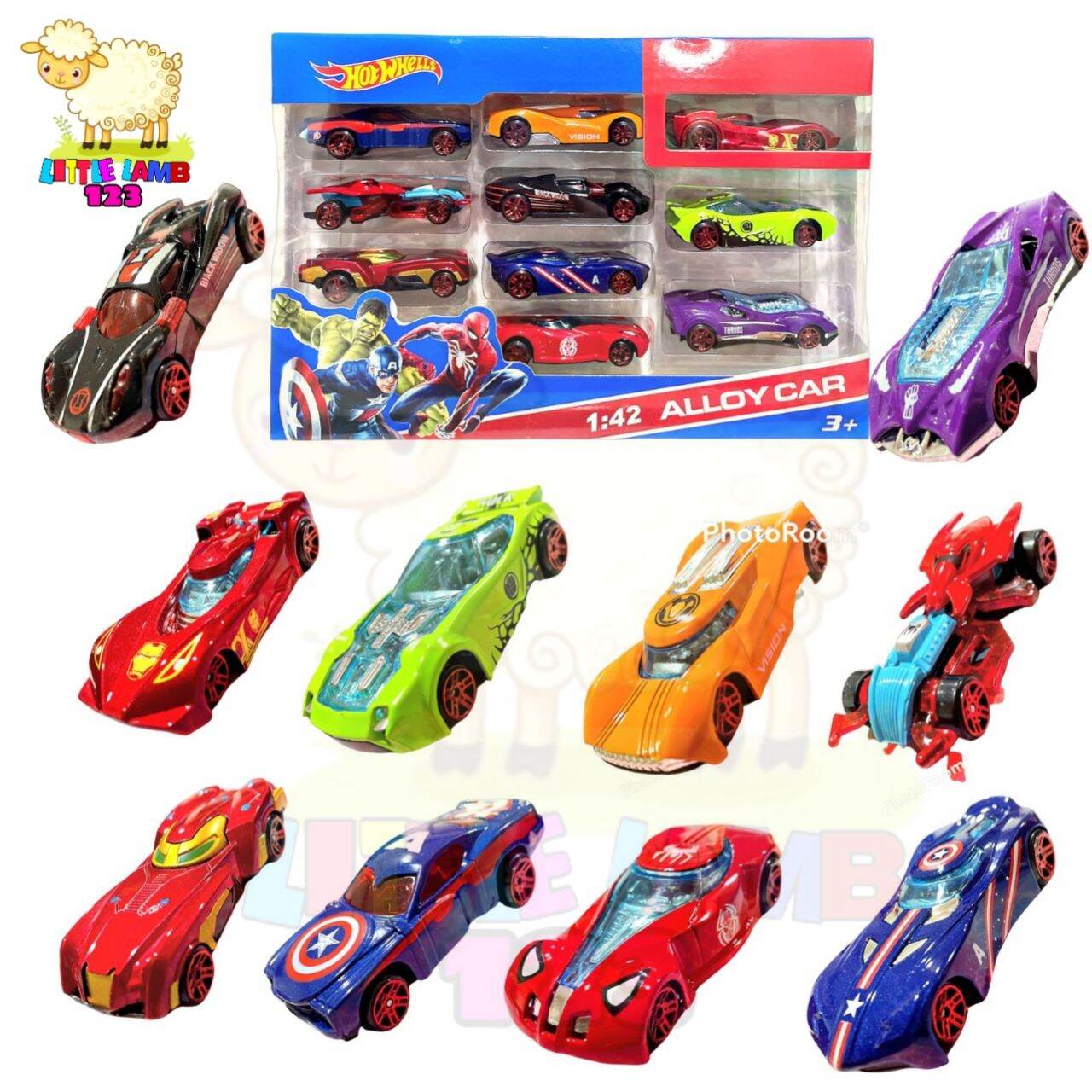 avengers toy car set